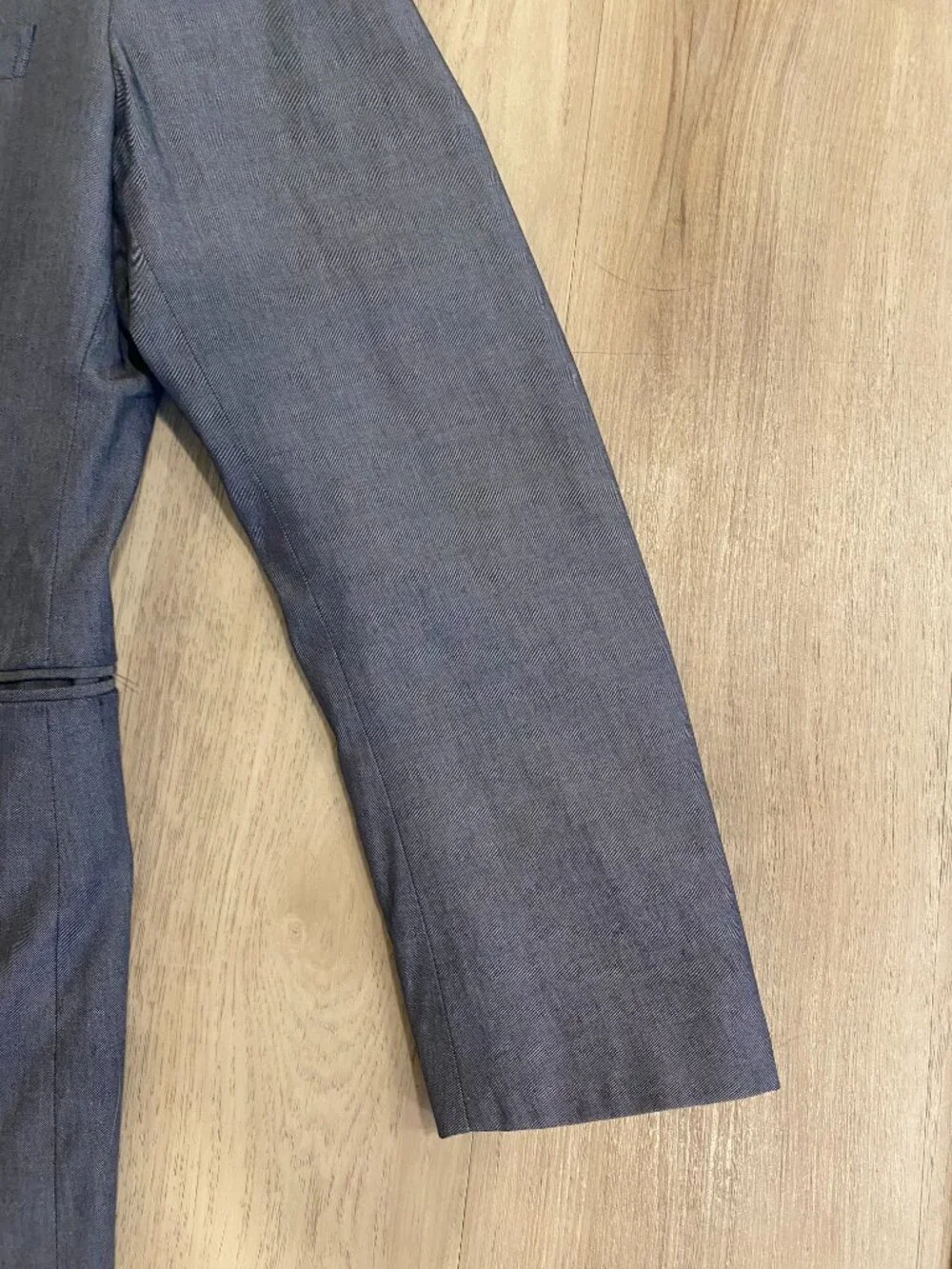 Banana Republic Tailored Fit Blazer 40R Blue Sport Coat Jacket AS IS Stains